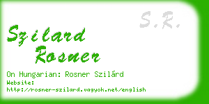 szilard rosner business card
